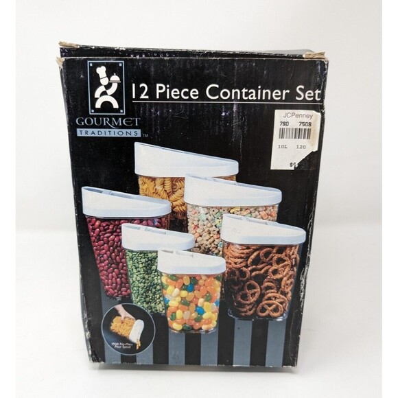 Gourmet Traditions 12 Piece Container Set Vintage New Food Storage - Picture 1 of 6